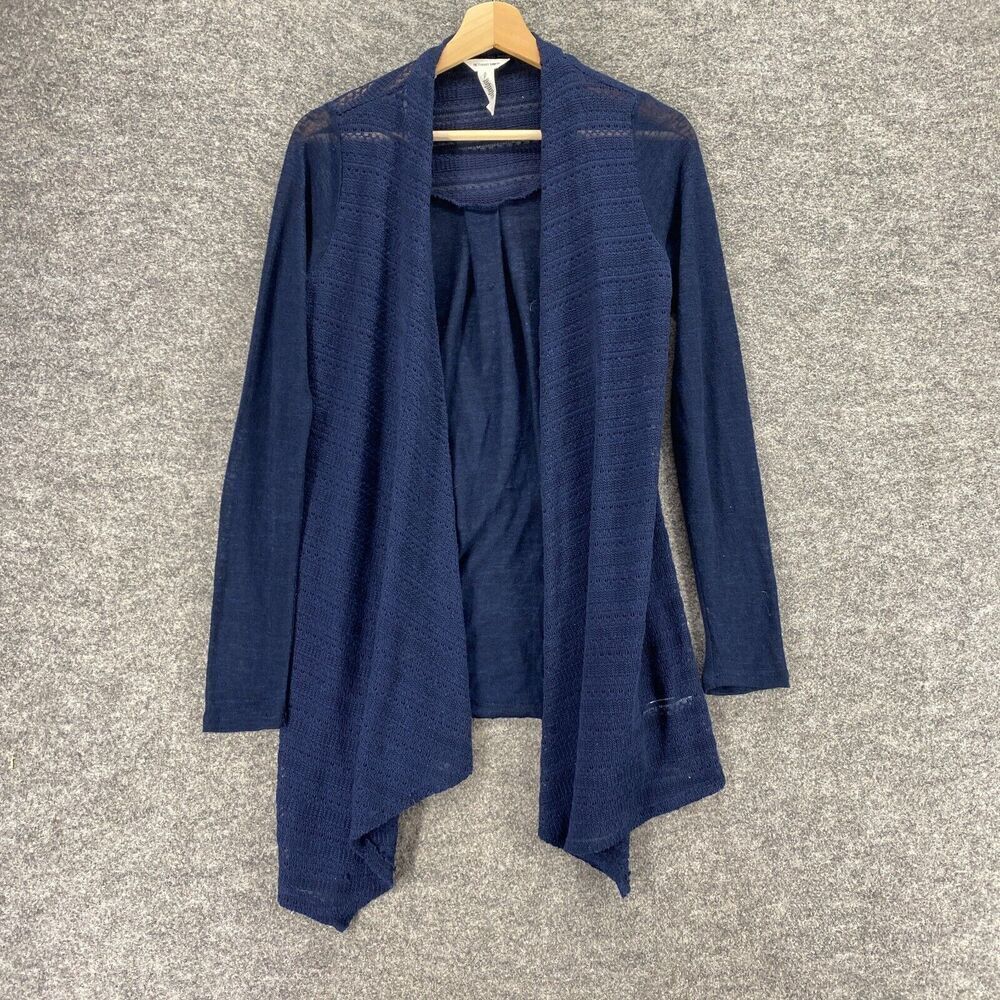 Bethany Mota Cardigan Women S Small Blue Knit Long Sleeve Open Front Casual